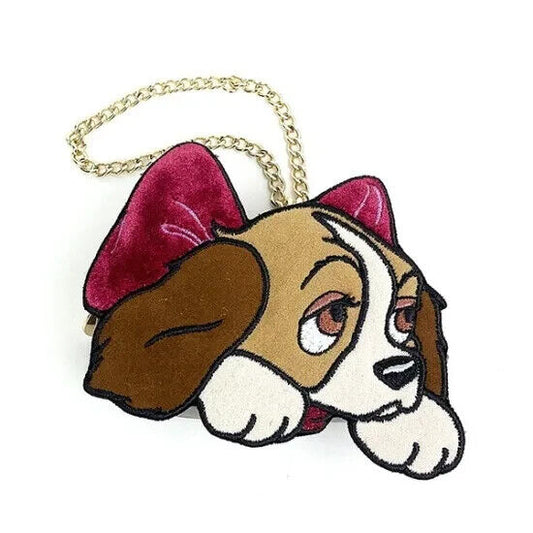 Disney Lady and the Tramp Diecut Pouch Case Bag Charm Japan Limited