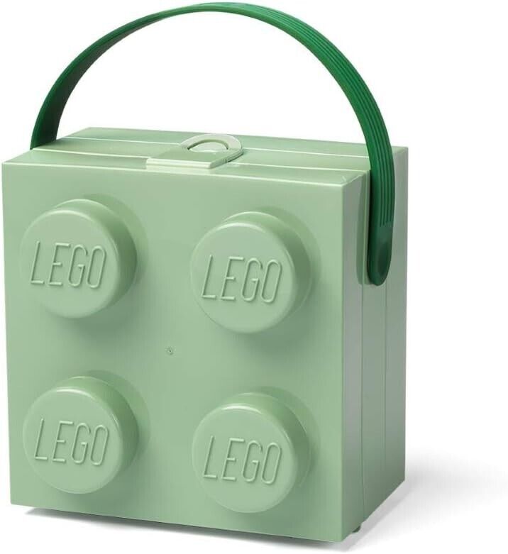 40240005 LEGO Lunch Handle Portable Storage Box Sand Green One Size
