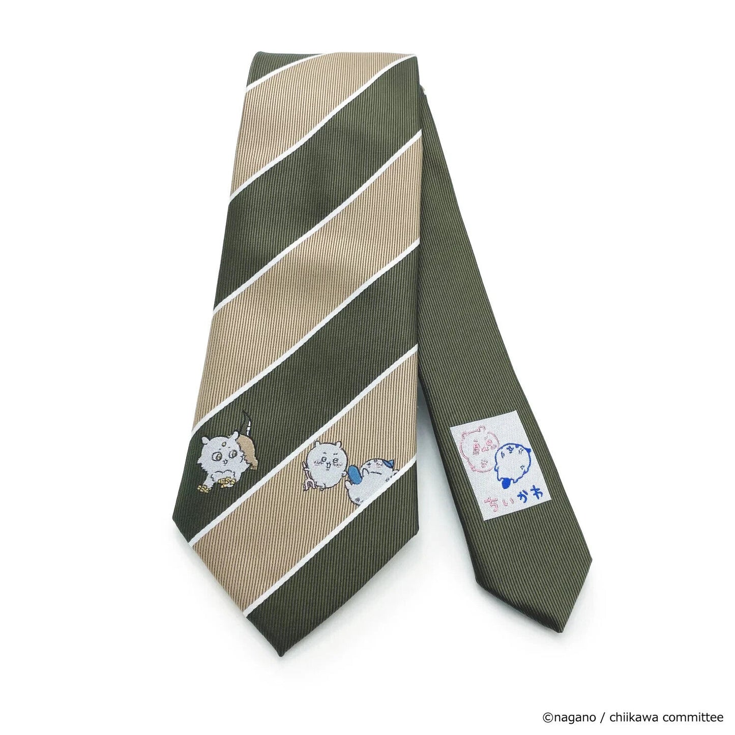 Chiikawa Subdue Tie Necktie Stripe Khaki Beige Japan Limited Cosplay