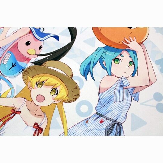 Monogatari Series Bakemonogatari Round Towel 100cm Shinobu Yotsugi Mayoi Summer