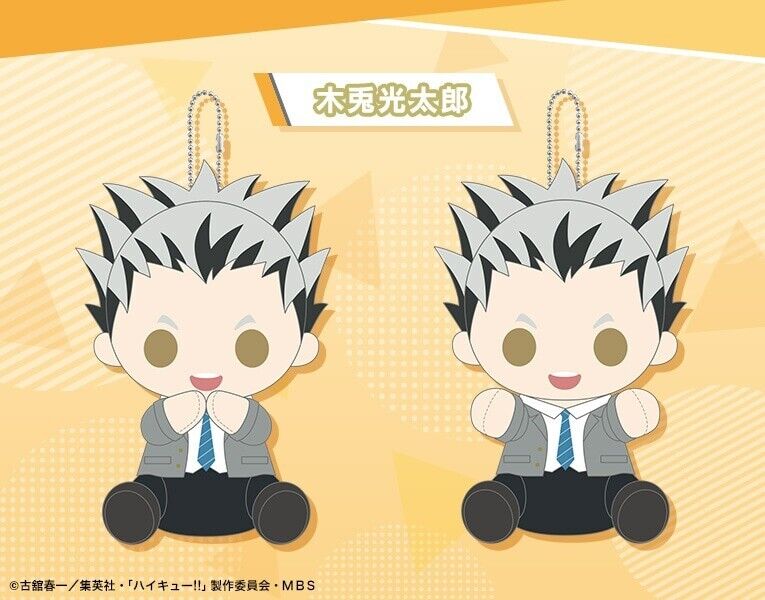 Haikyuu!! Haikyu Kotaro Bokuto Pitanui Snuggle Plush w/ Ballchain Japan Limited