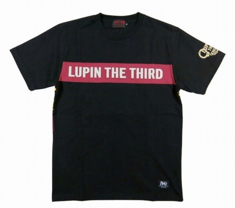 Lupin III the 3rd Third 50th Anniversary T-shirt Embroidery L Size Unisex