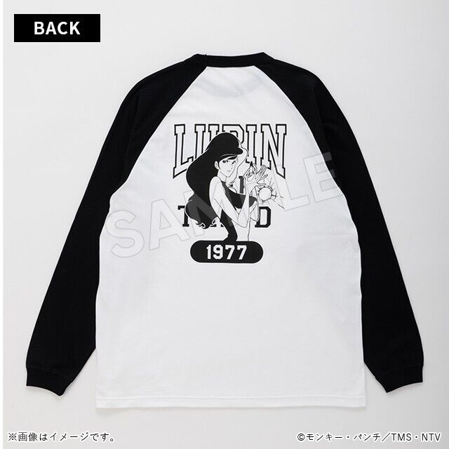 Lupin III the Third Fujiko Mine Raglan T-shirt Long Sleeve Black L Size Unisex