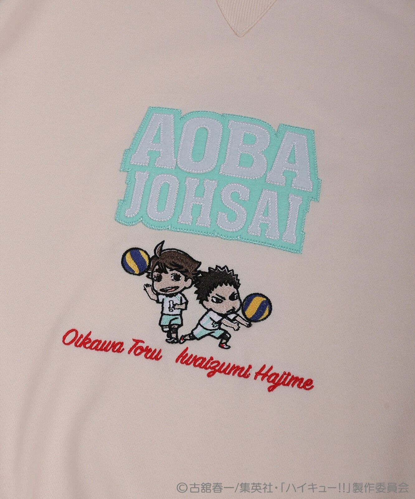 Haikyuu!! Haikyu Aoba Johsai Tooru Oikawa Hajime Iwaizumi Sweatshirt Beige L