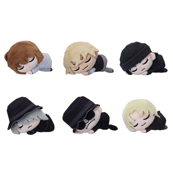 Detective Conan Sleeping Plush Petit Vol.2 Complete 6 Set Black Organization