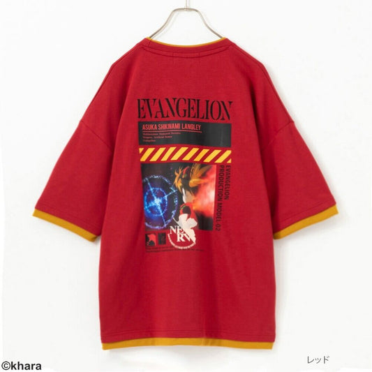 Evangelion Unit 02 Asuka Shikinami Langley T-shirt Dilman Sleeve Red L Size