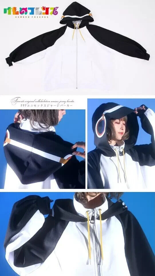 Kemono Friends PPP Penguin Motif Jersey Hoodie Japan Limited Cosplay