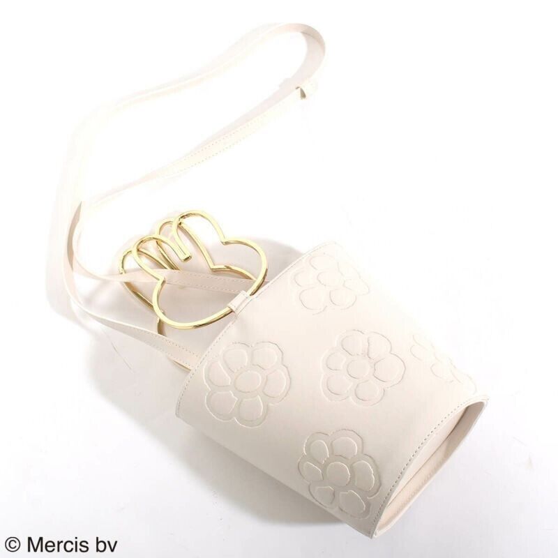 Miffy Face Handle 2way Mini Shoulder Bag White PU Leather Women Japan