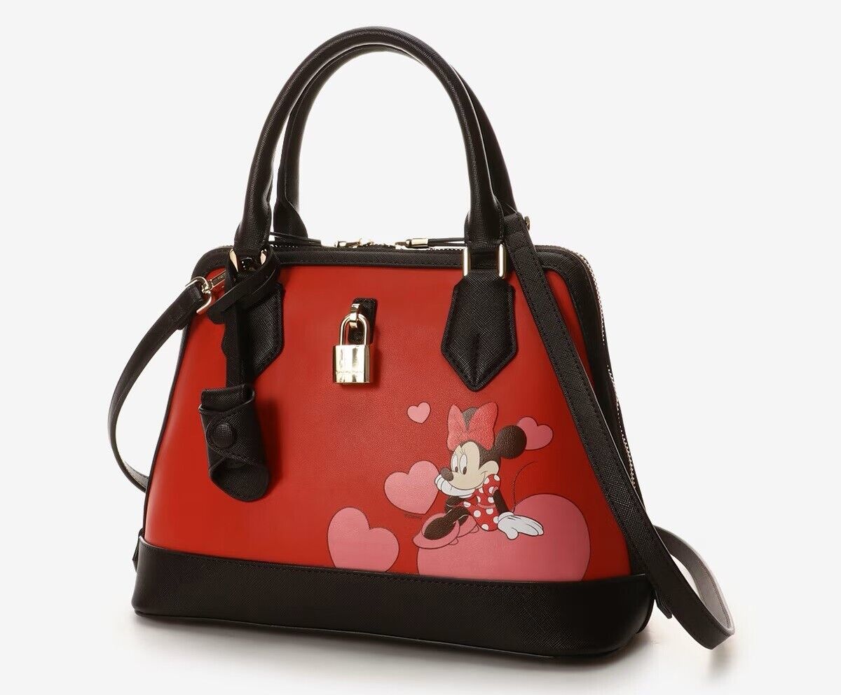 Disney 100th Anniversary Minnie Mouse 2way Shoulder Bag Leather Women Samantha