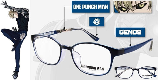 One-Punch Man Genos Model Glasses Frame Wayfare Navy Blue Japan Limited Cosplay