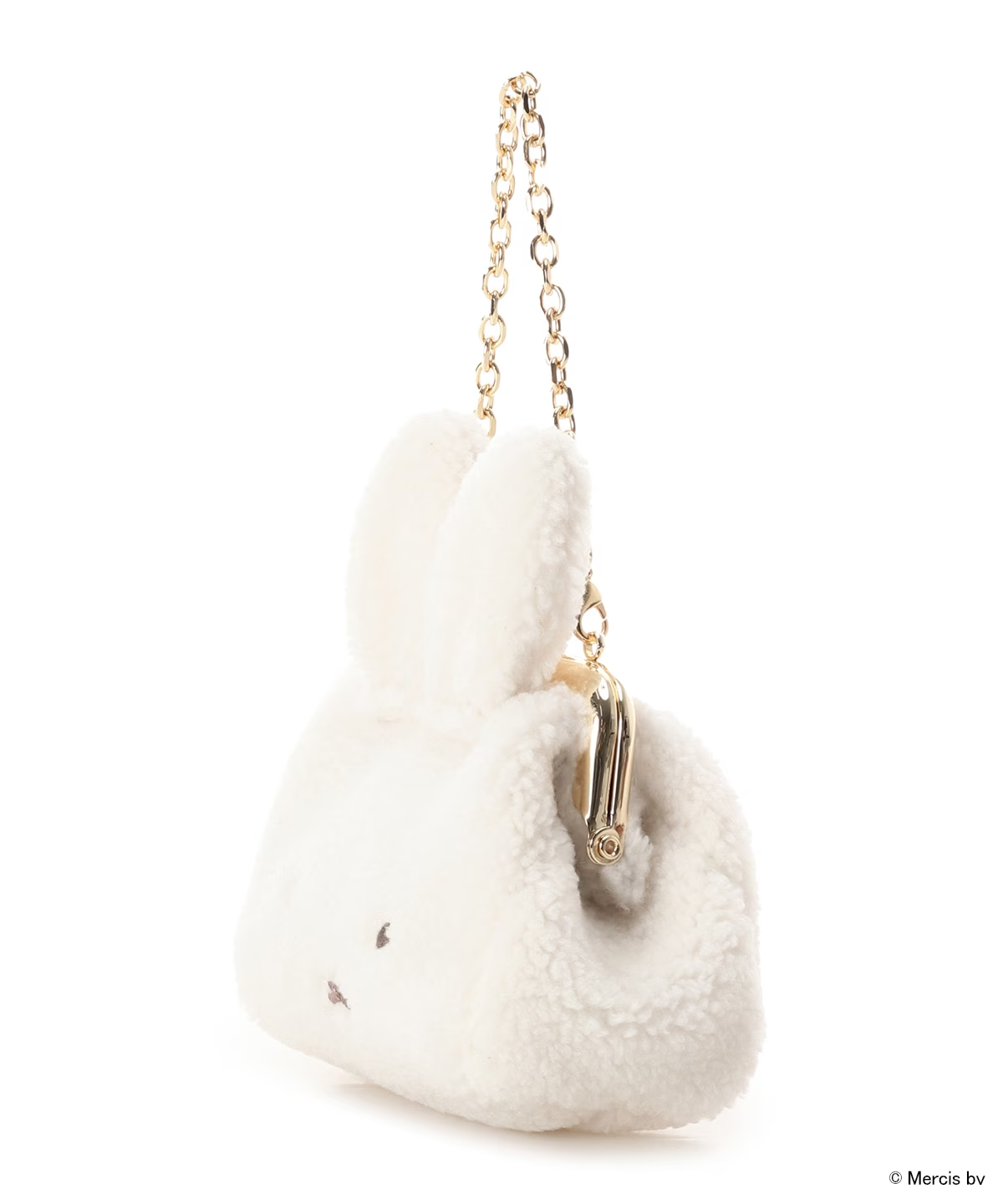 Miffy Face Coin Case Charm Bag White Japan Limited