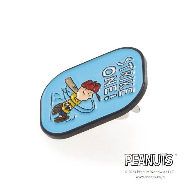 Peanuts Snoopy Charlie Brown Baseball STRIKE Lapel Pins Brooch Japan Limited