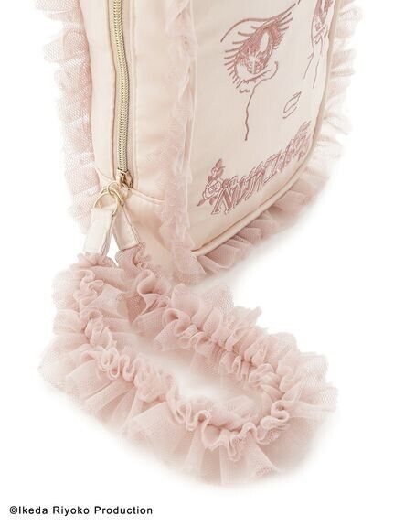 The Rose of Versailles Lady Oscar Marie Antoinette Frill Pouch Case Bag Pink