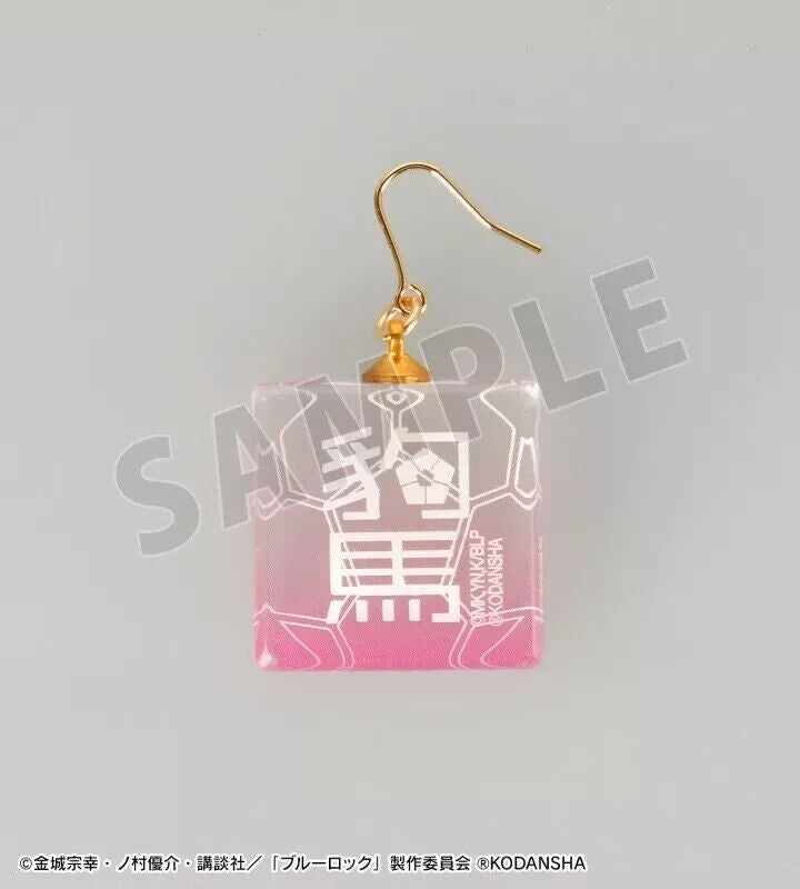 Blue Lock Hyoma Chigiri Name Glass Earrings Japan Limited Cosplay