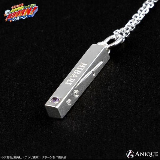 Katekyo Hitman Reborn! Kyoya Hibari Silver Necklace Pendant Japan