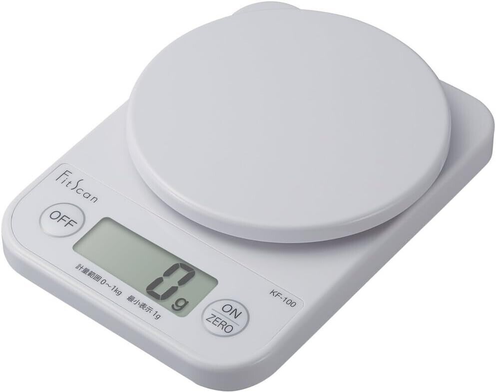 KF-100-WH Tanita Digital Cooking Scale Fit Scan (1 kg / 1 g) White KF-100-WH New