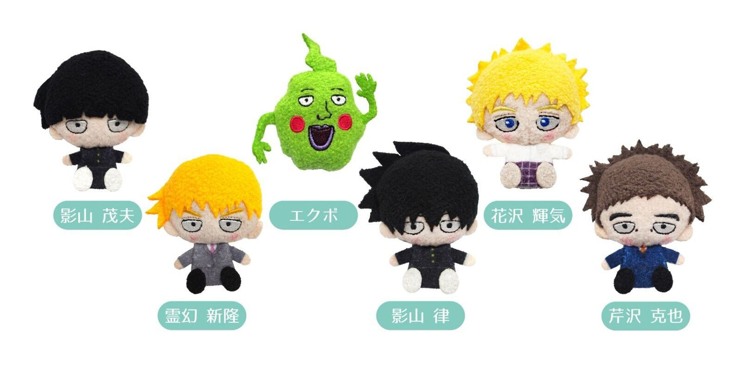 Mob Psycho 100 Mini Plush Brooch Complete 6 Set Japan Limited