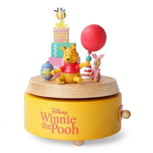 Disney Winnie the Pooh Mechanical Music Box Wooden Japan Limited