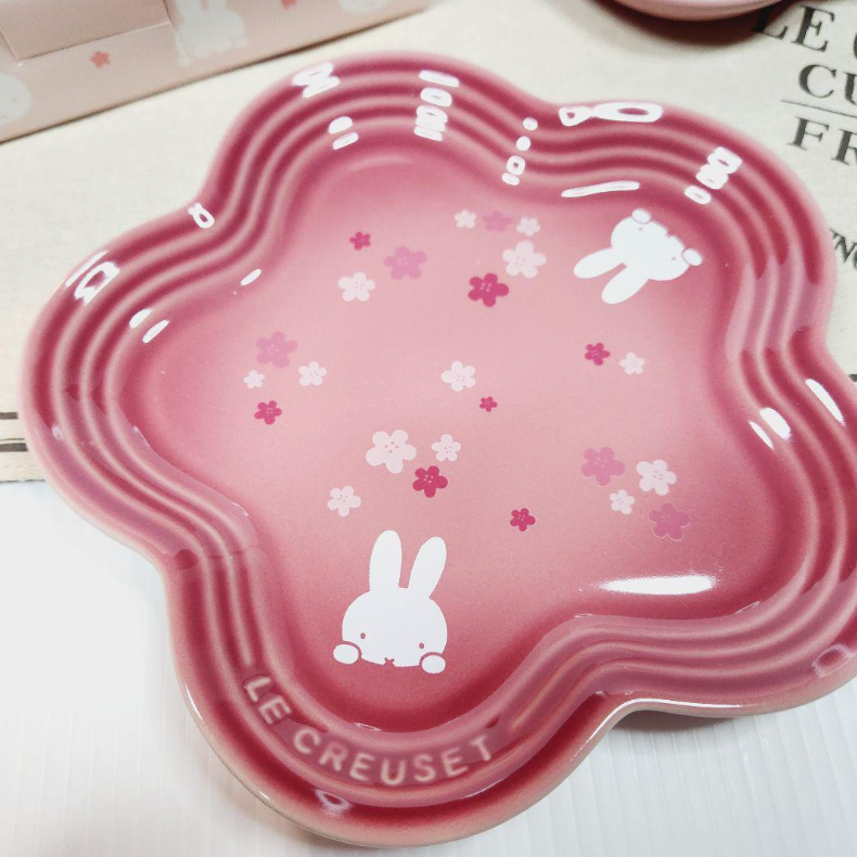 Le Creuset x Miffy collaboration Flower plate S size 19cm New JAPAN