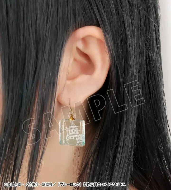 Blue Lock Meguru Bachira Name Glass Earrings Japan Limited Cosplay