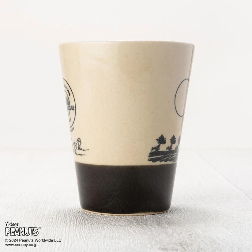 Peanuts 70th Anniversary Snoopy Beagle Scouts 50years Tumblr Cup Black MASHICO