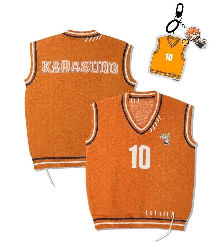 Haikyuu!! Haikyu Karasuno Shoyo Hinata Knit Vest Orange M Size Unisex Japan LTD