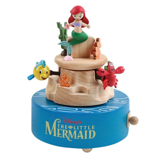 Disney Princess Little Mermaid Mechanical Music Box Wooden Japan Limited