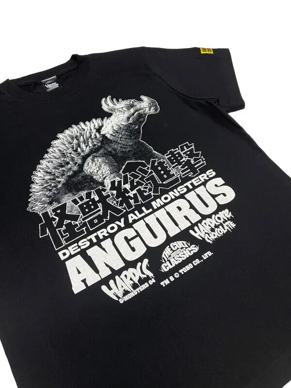 Godzilla Raids Again Kaiju ANGUIRUS T-shirt Black L Size Japan Limited