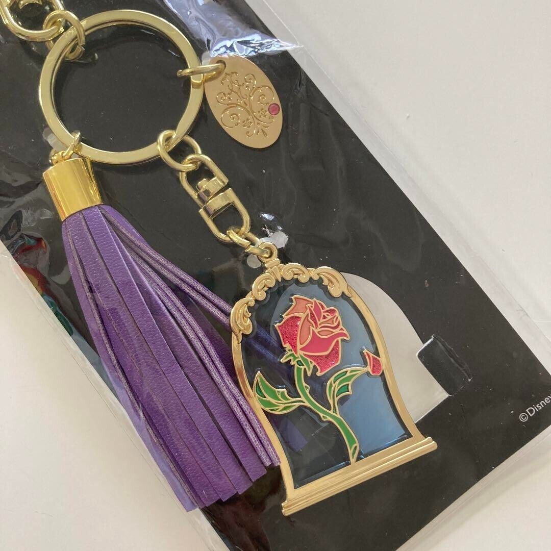 Broadway Musical Disney Beauty and the Beast Tassel Charm Key Ring Japan Shiki