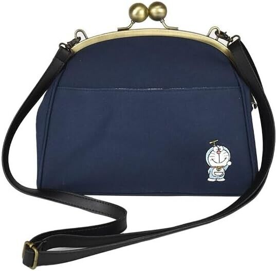 Doraemon 2way Metal Shoulder Bag Navy Canvas 26cm Adult Size Japan Limited