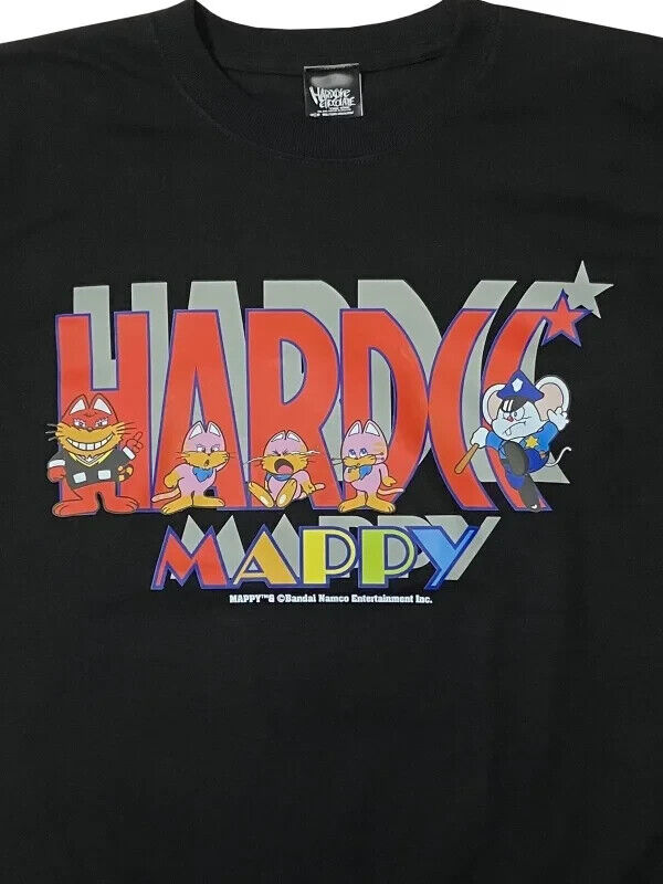 MAPPY T-shirt Black L Size Namco Japan Videogame