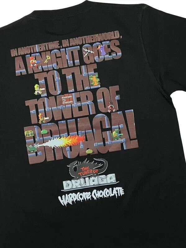 The Tower of Druaga T-shirt Black L Size Namco Japan Videogame