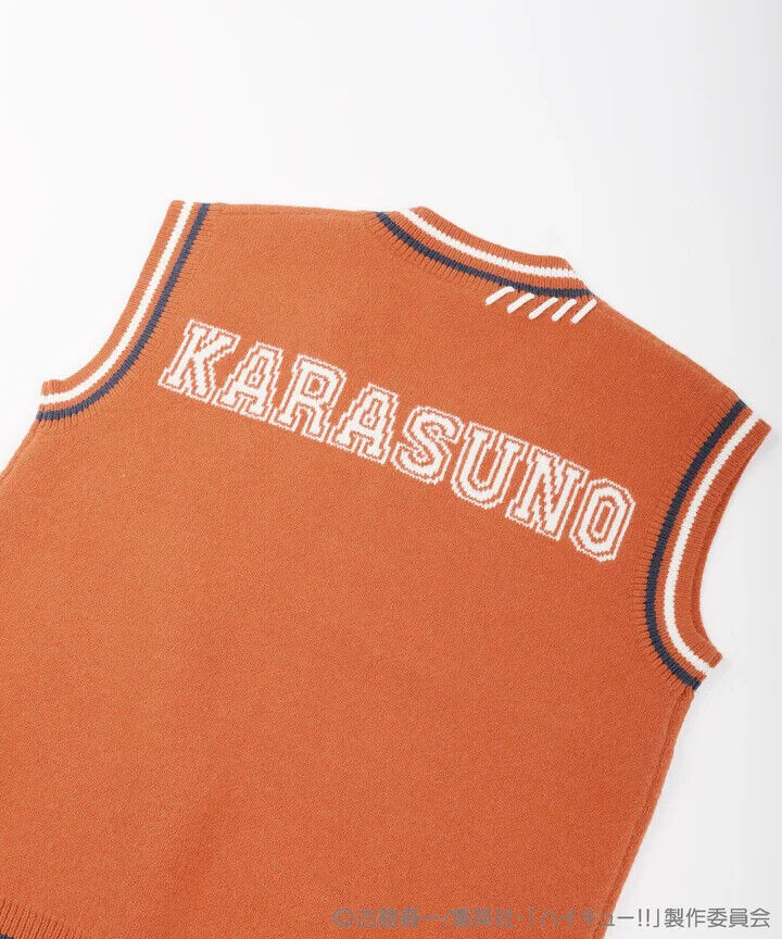 Haikyuu!! Haikyu Karasuno Shoyo Hinata Knit Vest Orange M Size Unisex Japan LTD