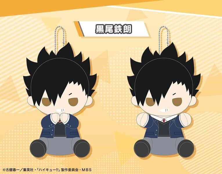 Haikyuu!! Haikyu Tetsuro Kuroo Pitanui Snuggle Plush w/ Ballchain Japan Limited