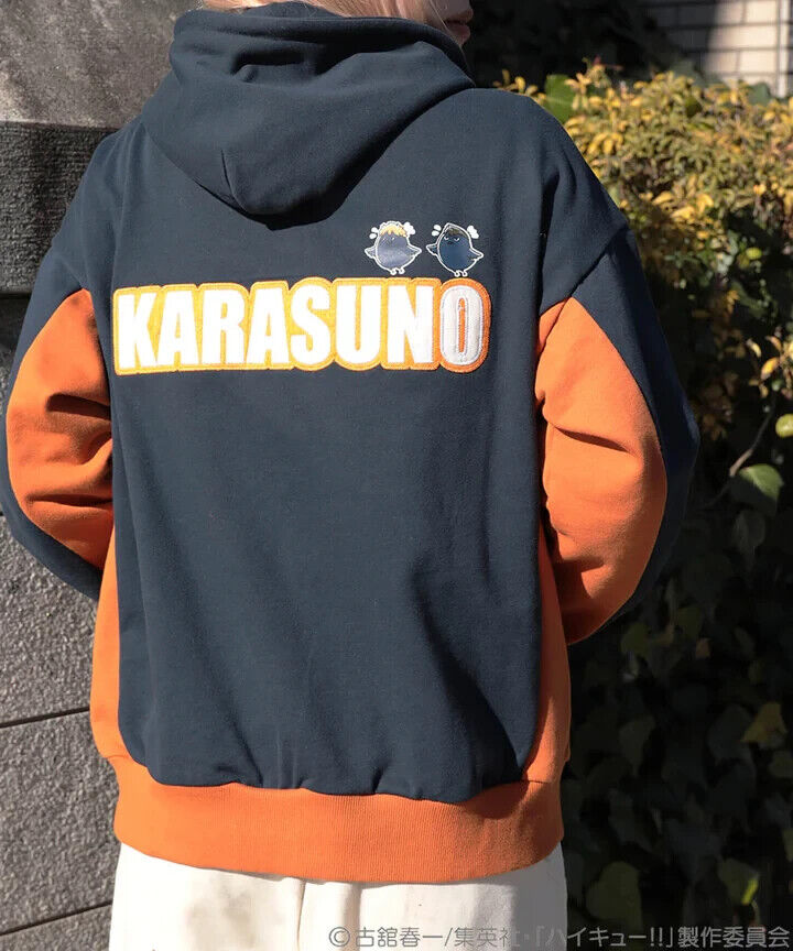 Haikyuu!! Haikyu Karasuno Shoyo Hinata Tobio Kageyama Zip Hoodie Navy L Unisex