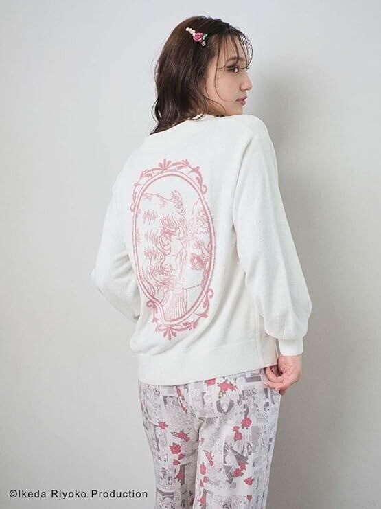 The Rose of Versailles Lady Oscar Marie Antoinette Knit Cardigan Jacquard White