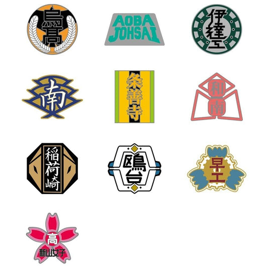 Haikyuu!! Haikyu School Icon Lapel Pins 10 Set Karasuno Aoba Inarizaki Kamomedai