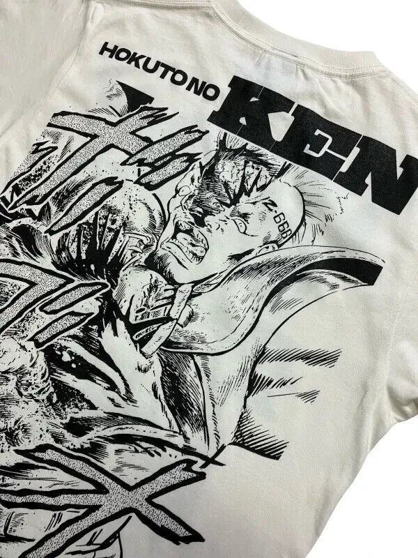 Fist of the North Star Hokuto no Ken Kenshiro T-shirt Vanilla White L Size Japan