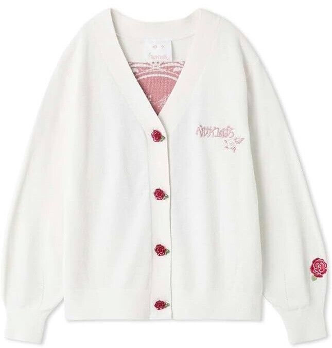 The Rose of Versailles Lady Oscar Marie Antoinette Knit Cardigan Jacquard White