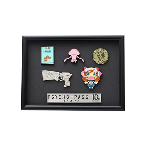 PSYCHO-PASS 10th Anniversary Lapel Pins Set w/ Frame Japan