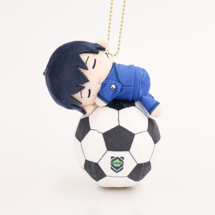 Blue Lock Yoichi Isagi Soccer Ball Squeeze Mini Plush w/ Ballchain Japan Limited