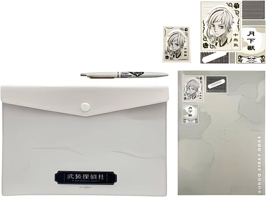 Bungo Stray Dogs Atsushi Nakajima Stationery Set Pen Pouch Memo Pad Notebook