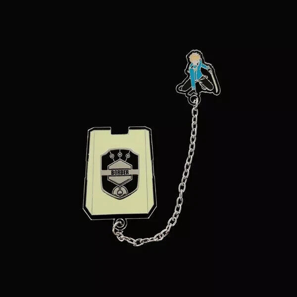 World Trigger Hyuse Lapel Pins Badge w/ Chain Luminous Japan Limited