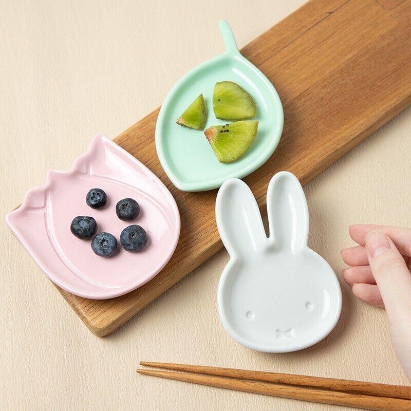 Flower Miffy Face Tulip Leaf Mini Dish Plate Set Japan Limited