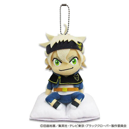 Black Clover Asta Sitting On Grimoire Mini Plush w/ Ballchain Japan Limited