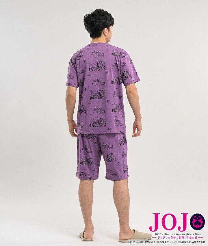 JoJo's Bizarre Adventure Pt.5 Giorno Giovanna Pajamas T-shirt Short Pants Set L