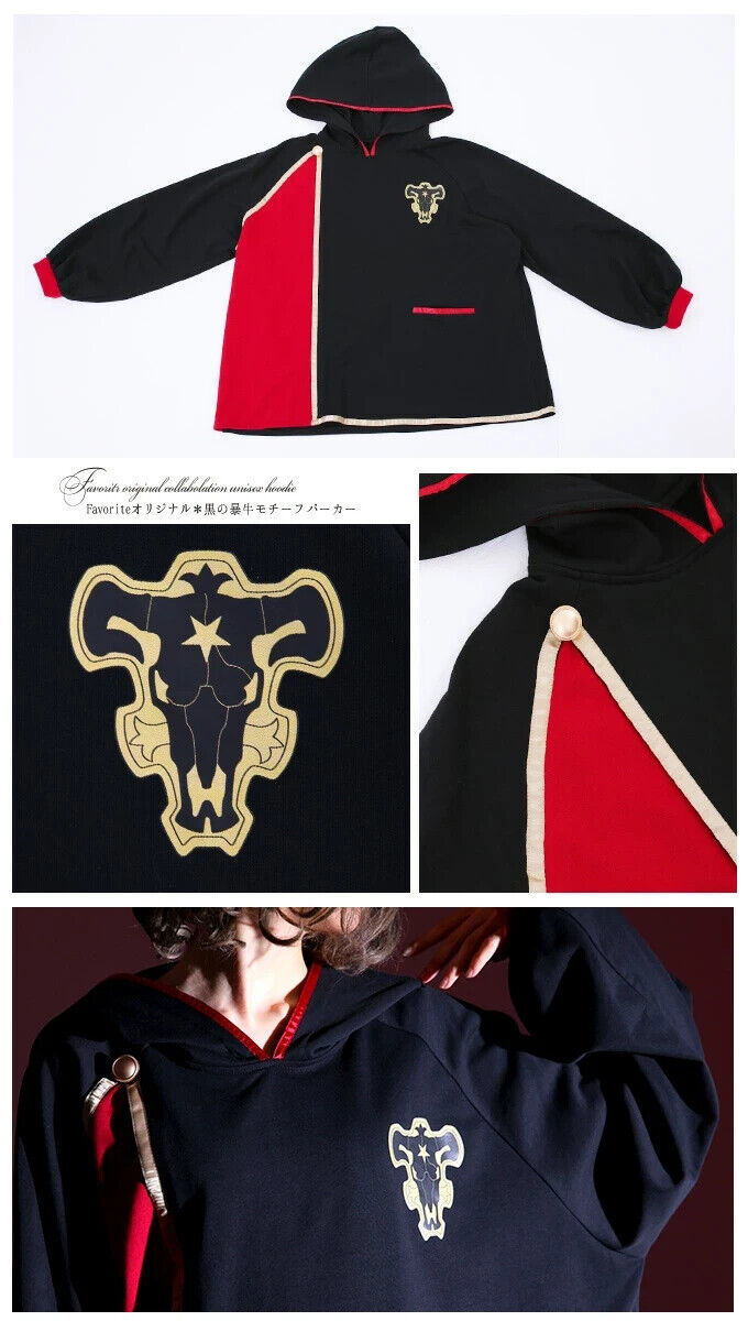 Black Clover Asta Black Bull Motif Hoodie Special Color Unisex Japan Cosplay