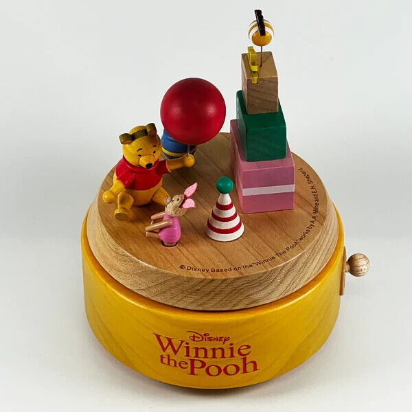 Disney Winnie the Pooh Mechanical Music Box Wooden Japan Limited