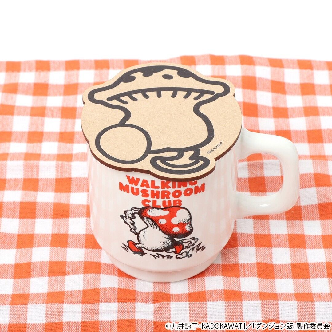 Delicious in Dungeon Walking Mushroom Mug Cup w/ Coaster Japan Limited