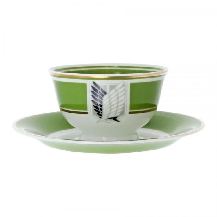 Attack on Titan Survey Corps Tea Cup & Saucer Porcelain Japan Limited